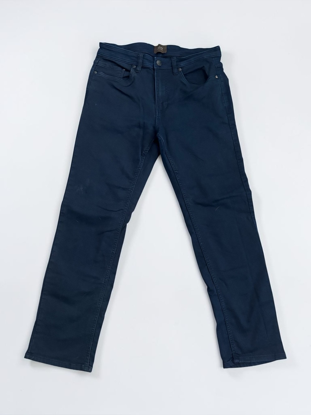 Jachs NY Mens 32x34 Navy Straight Leg Stretch Pants Casual Chinos